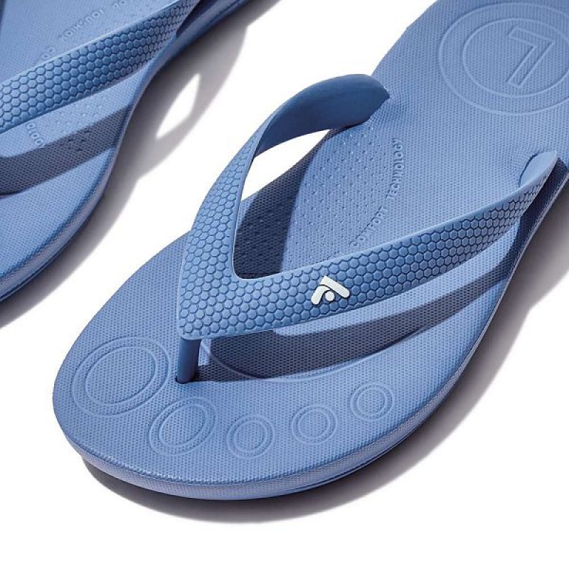 FitFlop Iqushion Junior Ergonomic Kids' Flip Flops Blue | 258KWONRM