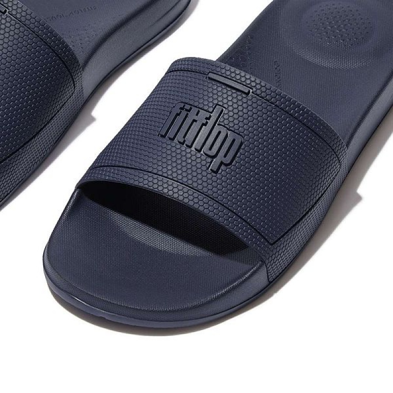 FitFlop Iqushion Pool Women's Slides Navy | 897XUHVIA