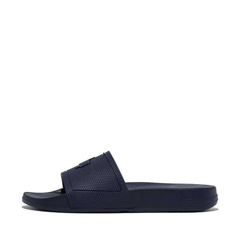 FitFlop Iqushion Pool Women\'s Slides Navy | 897XUHVIA