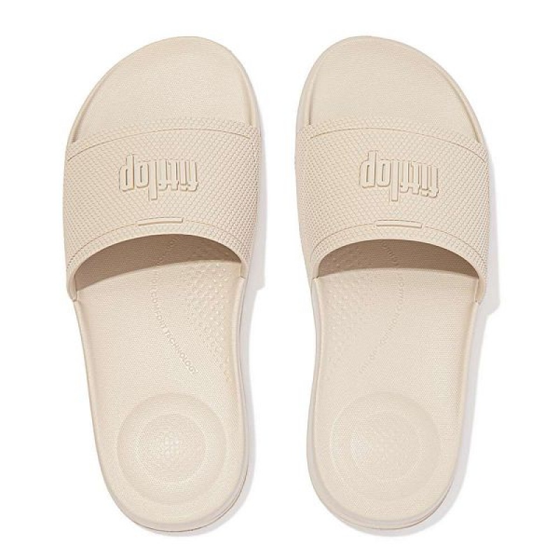 FitFlop Iqushion Pool Women's Slides White | 304ZULAPB