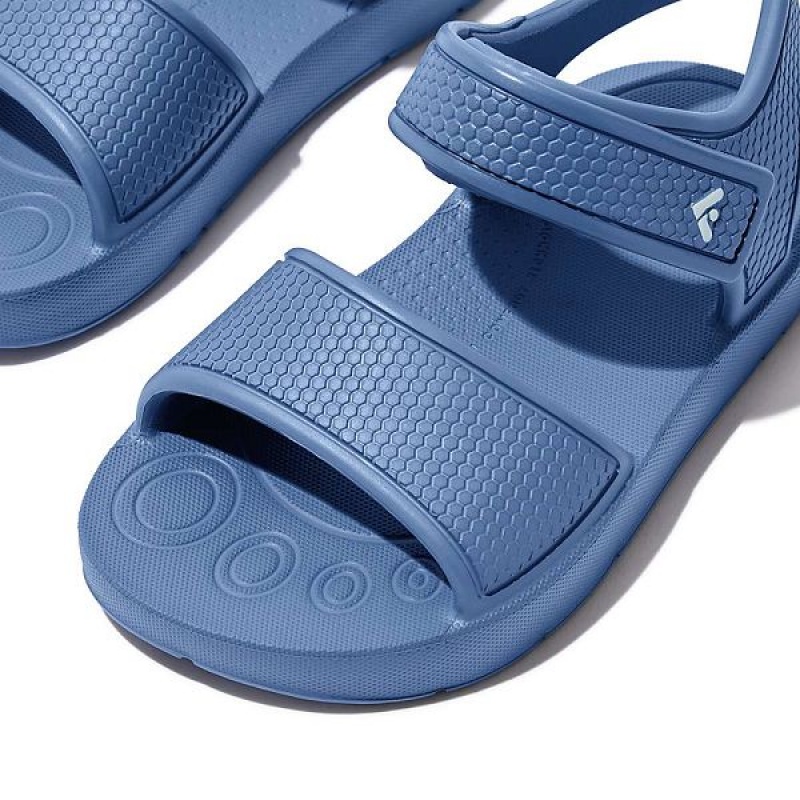 FitFlop Iqushion Toddler Ergonomic Back-Strap Kids' Sandals Blue | 609CEQDSO