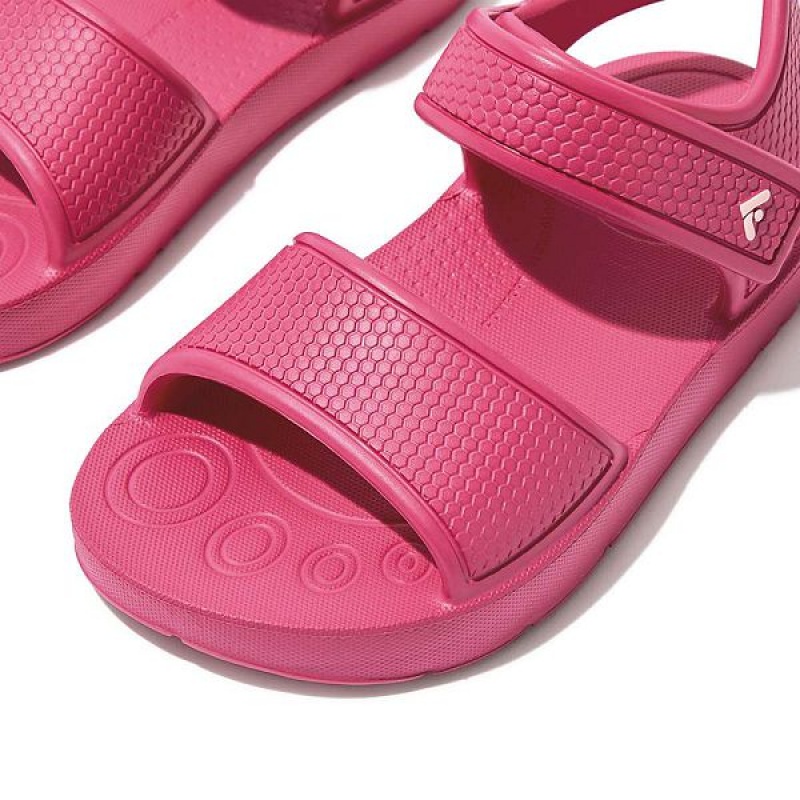 FitFlop Iqushion Toddler Ergonomic Back-Strap Kids' Sandals Pink | 534JVBPQN