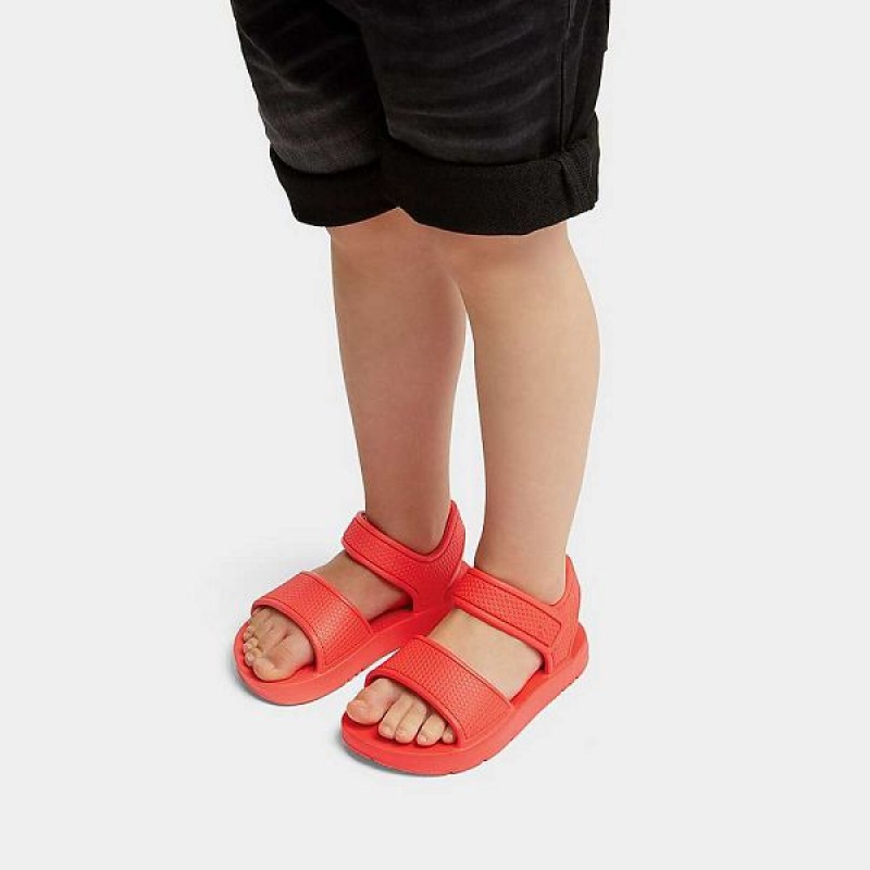 FitFlop Iqushion Toddler Ergonomic Back-Strap Kids' Sandals Orange | 437FNEKBD