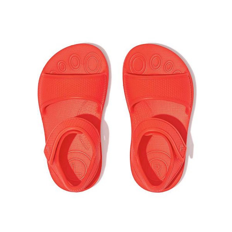 FitFlop Iqushion Toddler Ergonomic Back-Strap Kids' Sandals Orange | 437FNEKBD