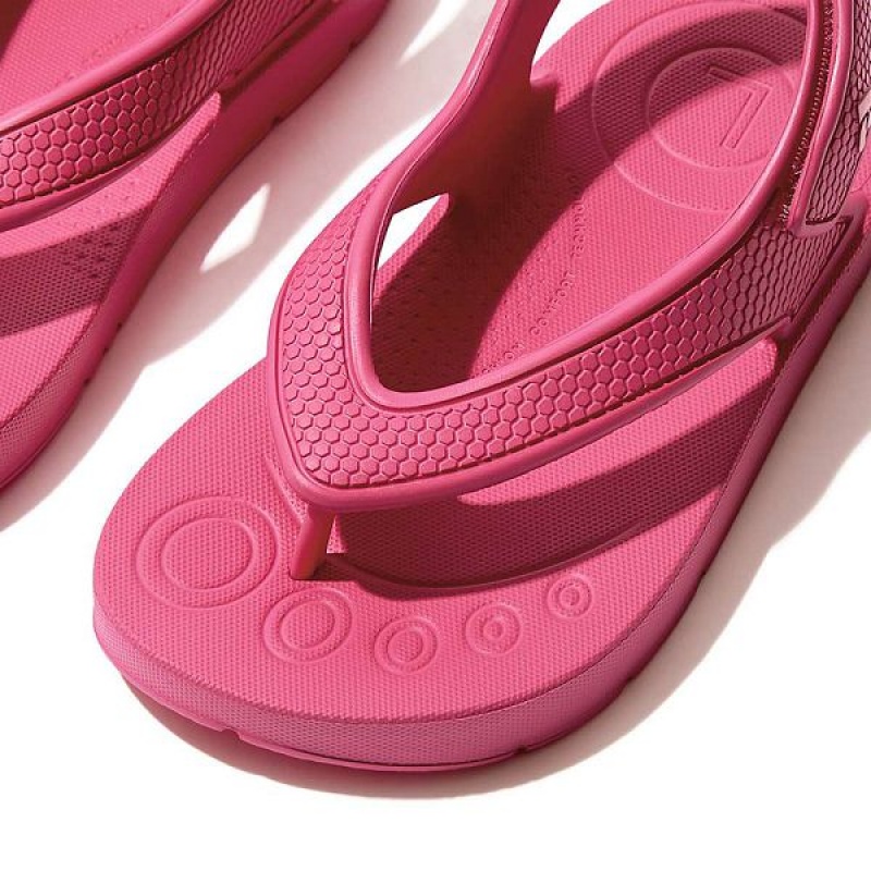 FitFlop Iqushion Toddler Ergonomic Back-Strap Kids' Flip Flops Pink | 720OQDNRY