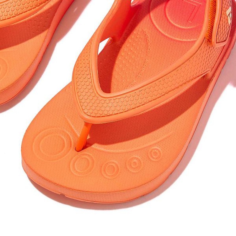 FitFlop Iqushion Toddler Ombre Ergonomic Back-Strap Kids' Flip Flops Red / Coral | 198YTGKVE