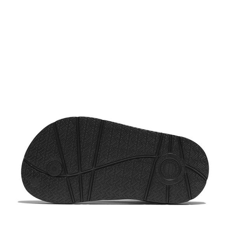 FitFlop Iqushion Toddler Shimmer Ergonomic Back-Strap Kids' Flip Flops Black | 813VODQXB