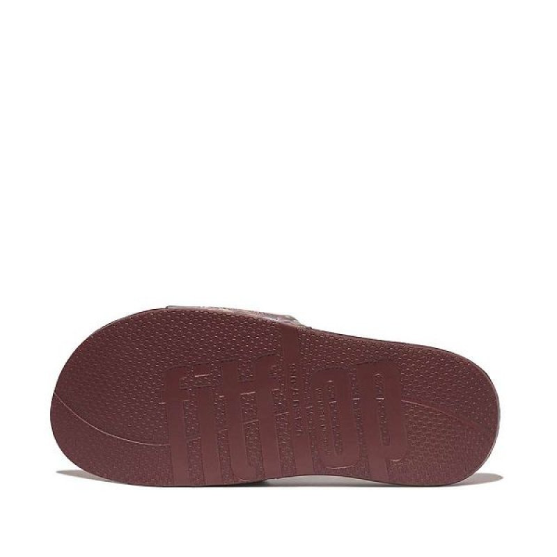 FitFlop Iqushion X Jim Thompson Limited Edition Women's Slides Brown | 730SLNFCP