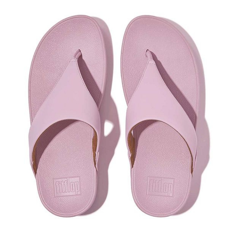 FitFlop Lulu Leather Toe-Post Women's Sandals Purple | 287MIQBYJ