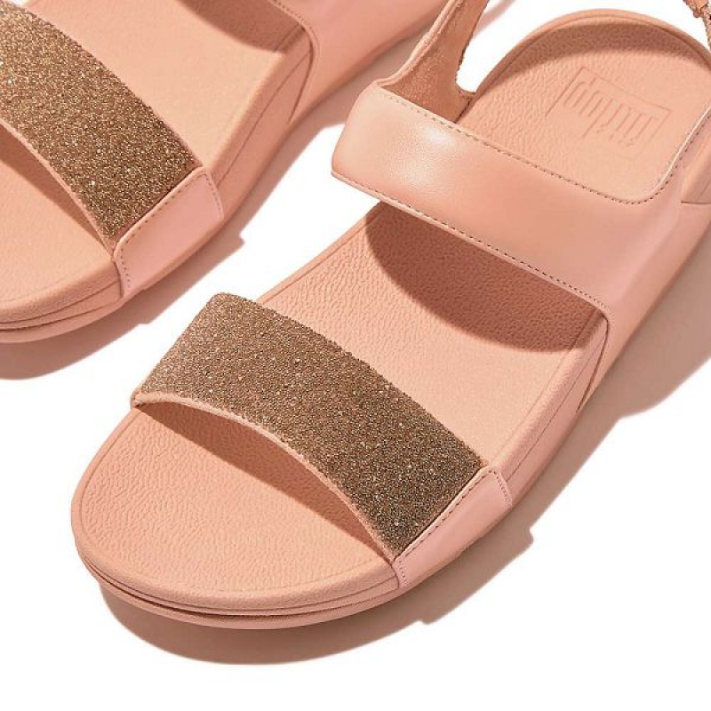 FitFlop Lulu Opul Back-Strap Women's Sandals Coral / Gold | 058TJQOKH