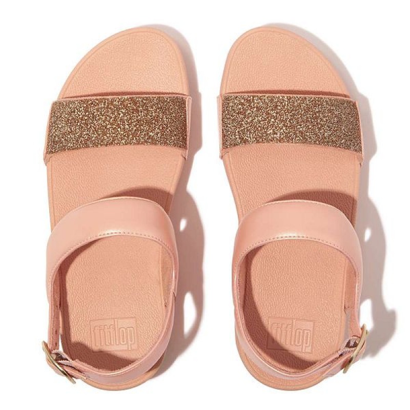 FitFlop Lulu Opul Back-Strap Women's Sandals Coral / Gold | 058TJQOKH