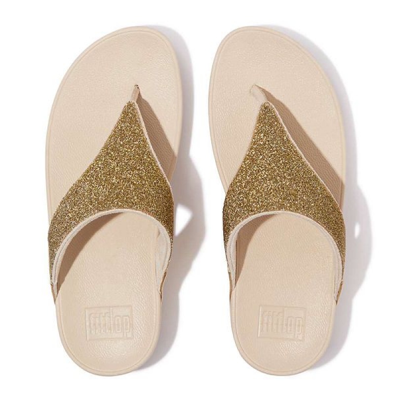 FitFlop Lulu Opul Toe-Post Women's Sandals Beige / Olive / Gold | 971JLACTU