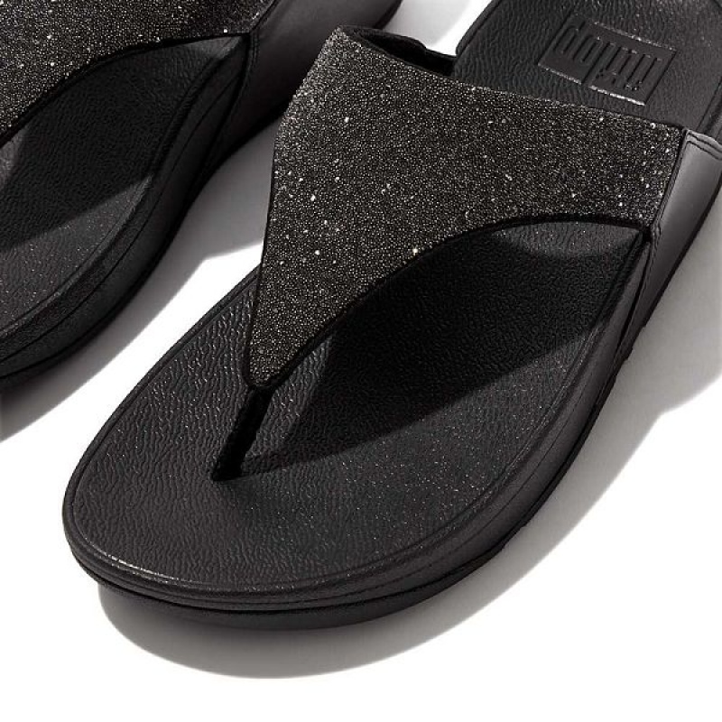 FitFlop Lulu Opul Toe-Post Women's Sandals Black | 173CETOGQ