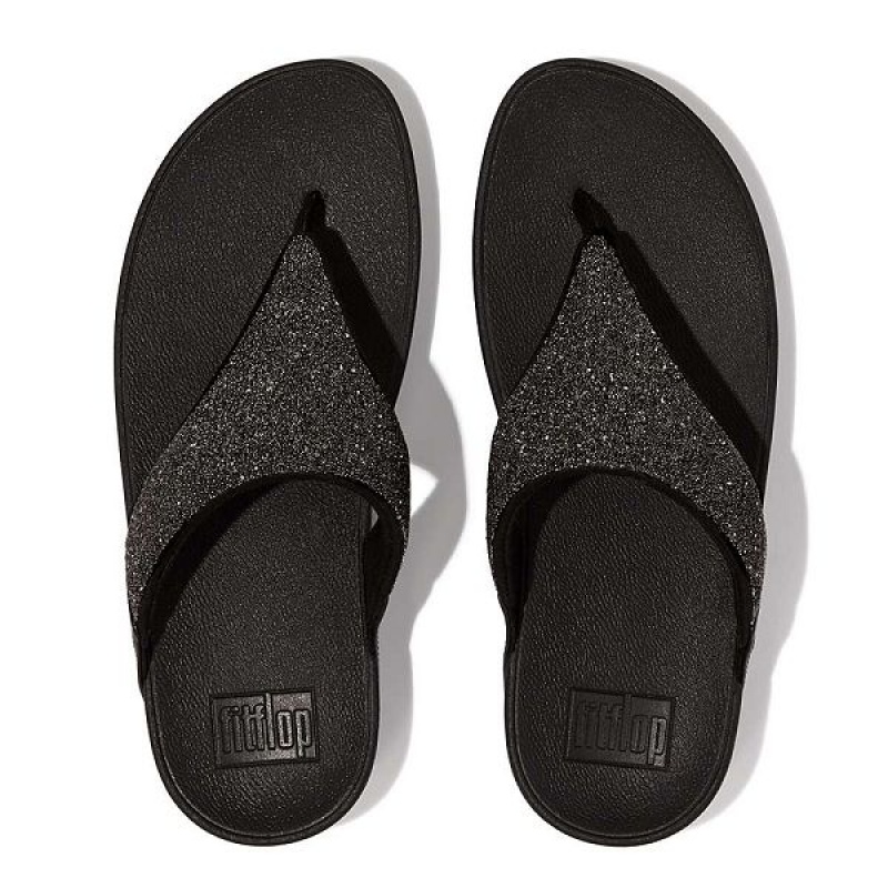 FitFlop Lulu Opul Toe-Post Women's Sandals Black | 173CETOGQ