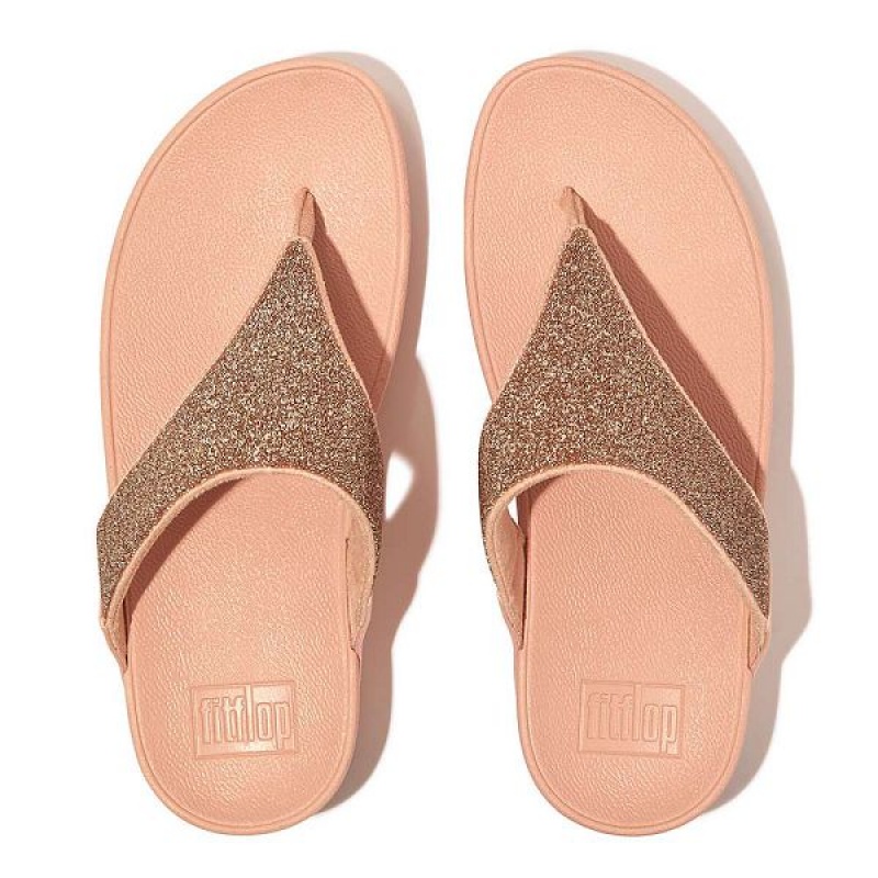 FitFlop Lulu Opul Toe-Post Women's Sandals Coral / Gold | 681VLEQBP