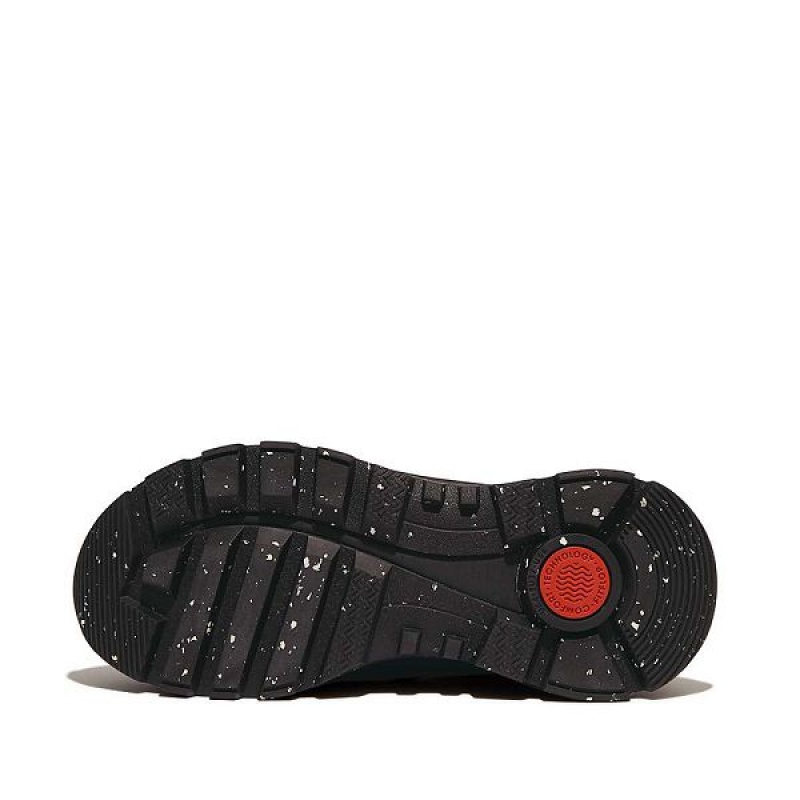 FitFlop Neo D Hyker E01 Waterproof Fabric Suede Women's Walking Shoes Black | 532PSRVOQ