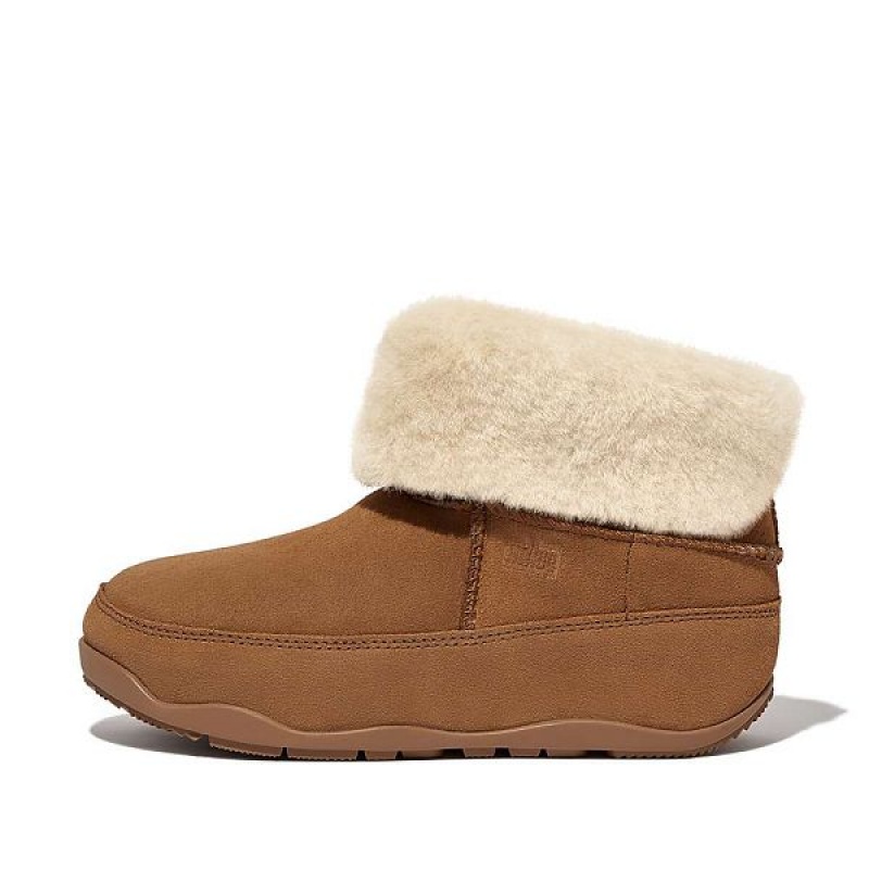 FitFlop Original Mukluk Shorty Double Faced Shearling Women's Ankle Boots Light Brown | 239GPMKBU