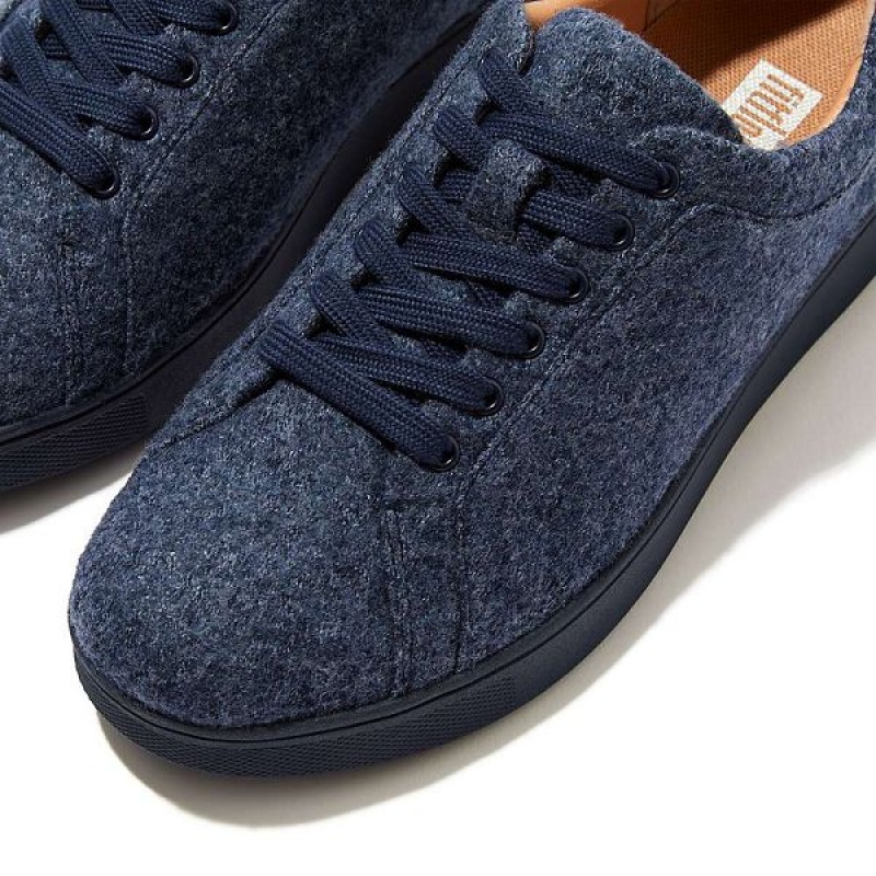 FitFlop Rally E01 Merino Wool Mix Women's Sneakers Navy | 875RYHFJU