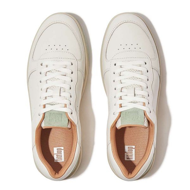 FitFlop Rally Evo Leather Women's Sneakers White | 216SHJDXI