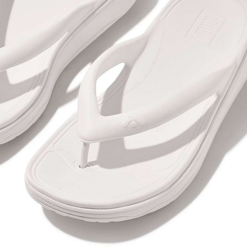 FitFlop Relieff Recovery Toe-Post Women's Sandals White | 567SWYQBV