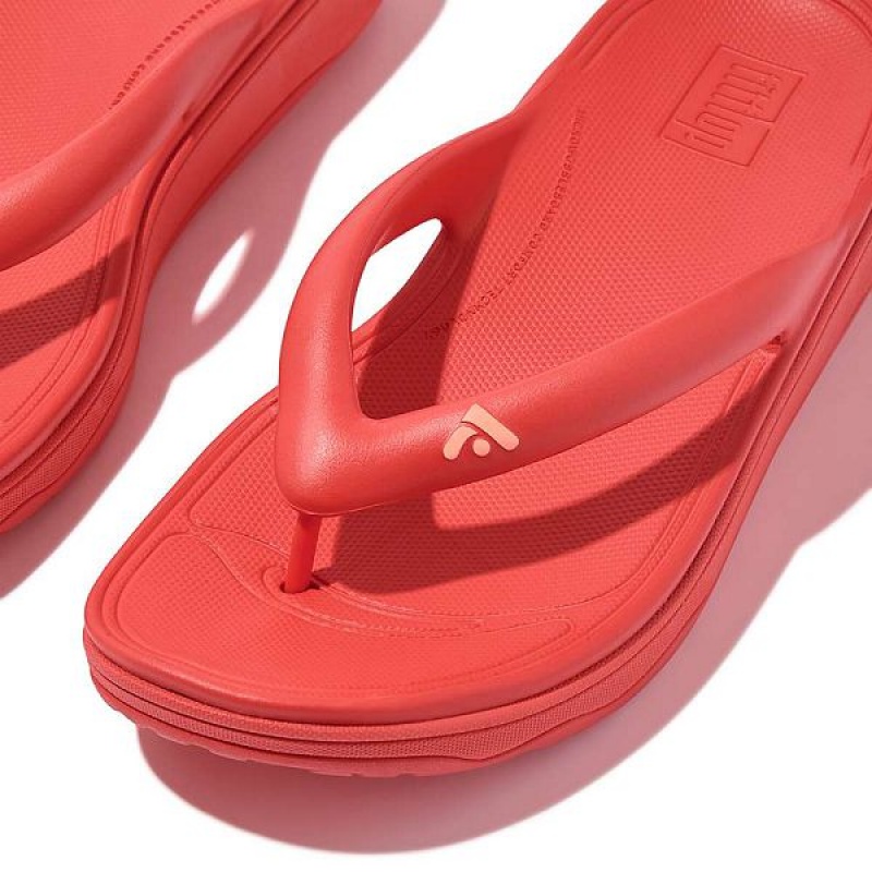 FitFlop Relieff Recovery Toe-Post Women's Sandals Red / Coral | 492JEQWCM