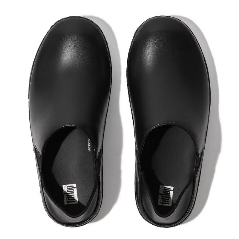 FitFlop Superloafer Leather Women's Loafers Black | 164AGOMHR