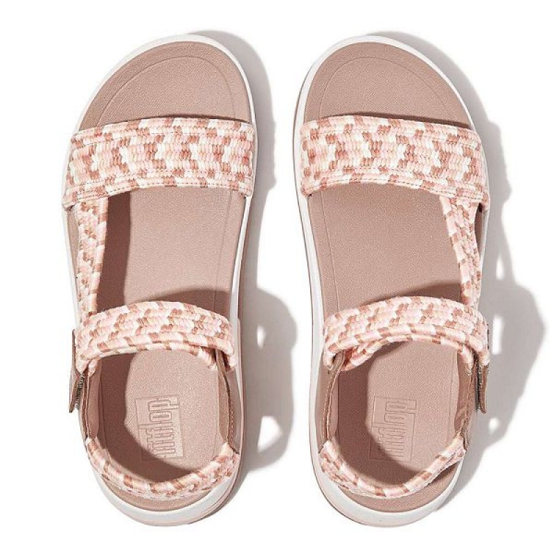 FitFlop Surff Art Webbing Back-Strap Women's Sandals Beige | 279GDIAFL