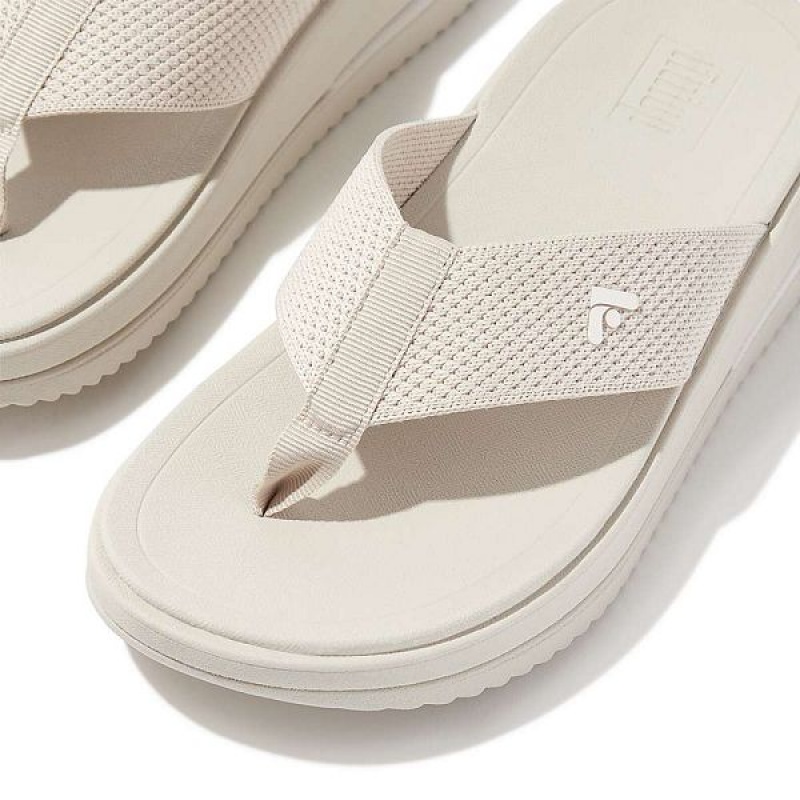 FitFlop Surff Sports Webbing Toe-Post Women's Sandals Beige | 546IZYPJW