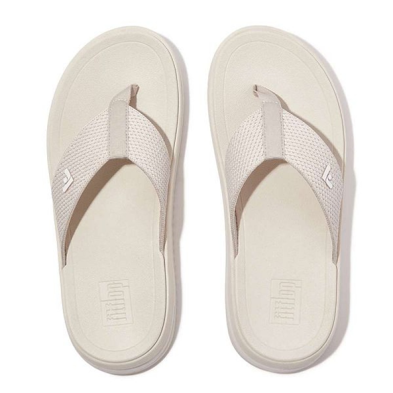 FitFlop Surff Sports Webbing Toe-Post Women's Sandals Beige | 546IZYPJW