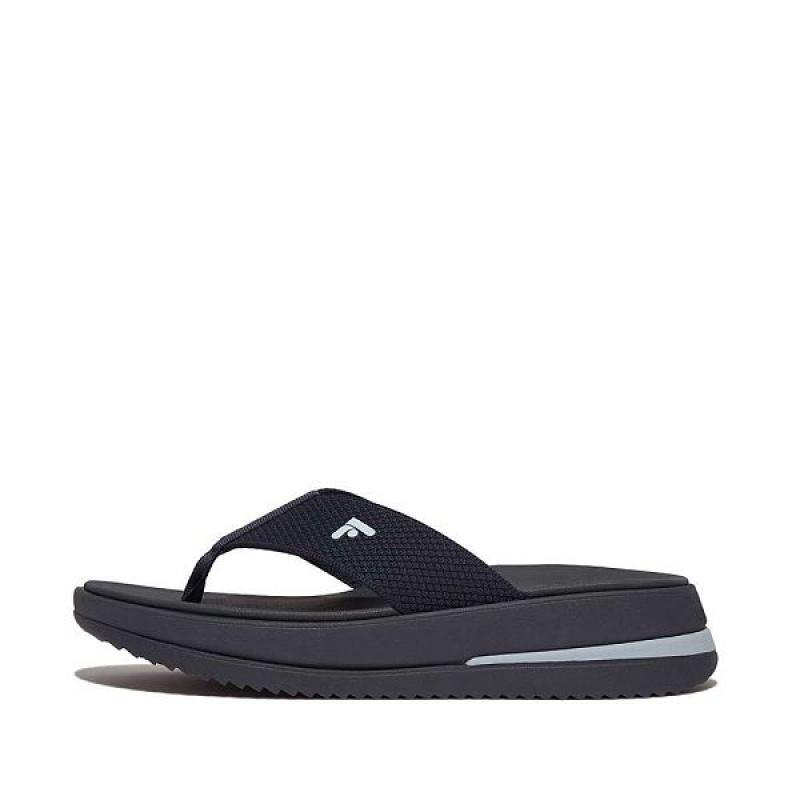 FitFlop Surff Sports Webbing Toe-Post Women\'s Sandals Navy | 081JZBMXP