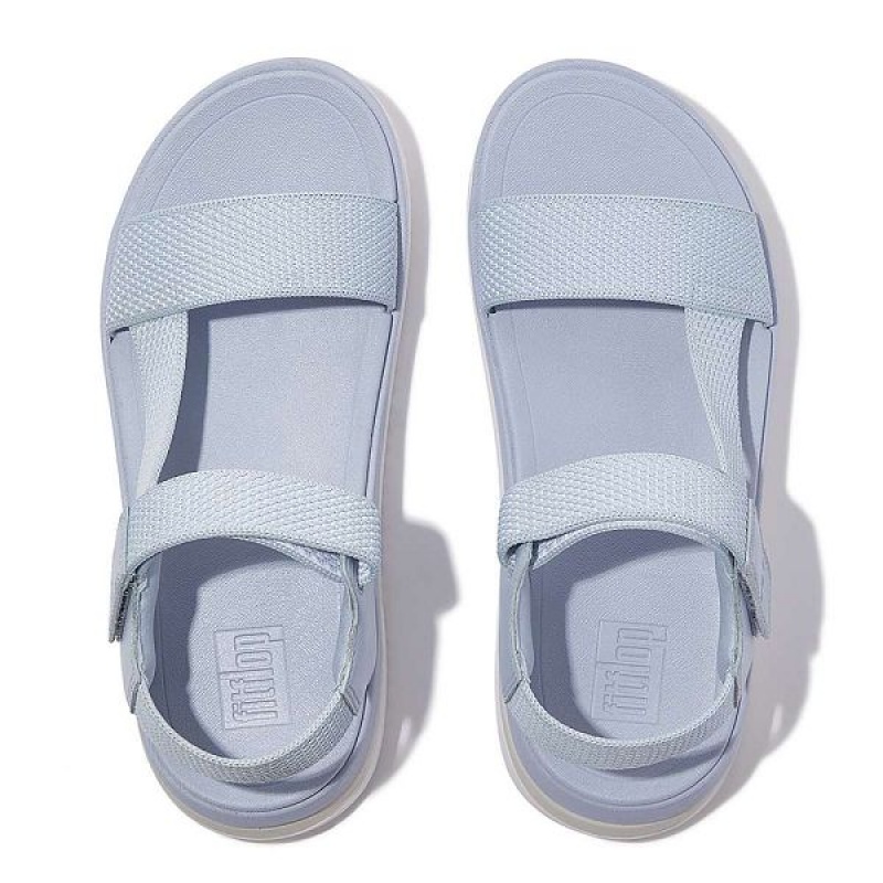 FitFlop Surff Two Tone Sports Webbing Leather Back-Strap Women's Sandals Blue | 718LANTBV