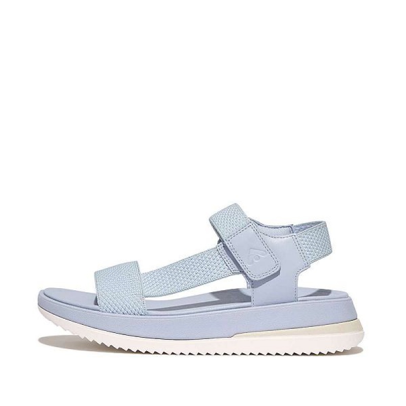 FitFlop Surff Two Tone Sports Webbing Leather Back-Strap Women\'s Sandals Blue | 718LANTBV