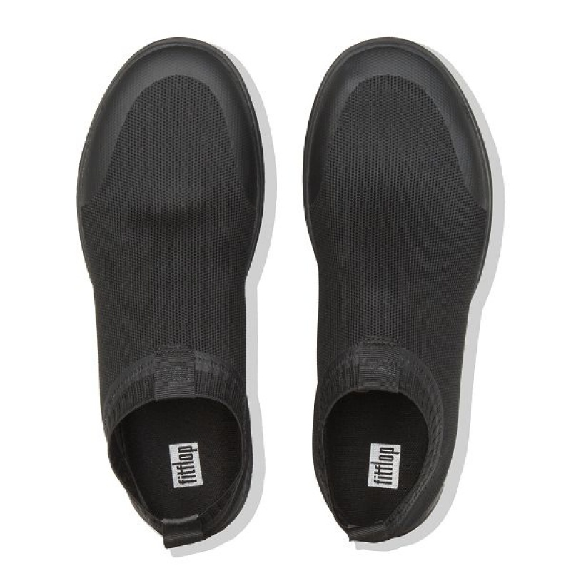 FitFlop Uberknit Slip On Men's Sneakers Black | 213KGJOAN