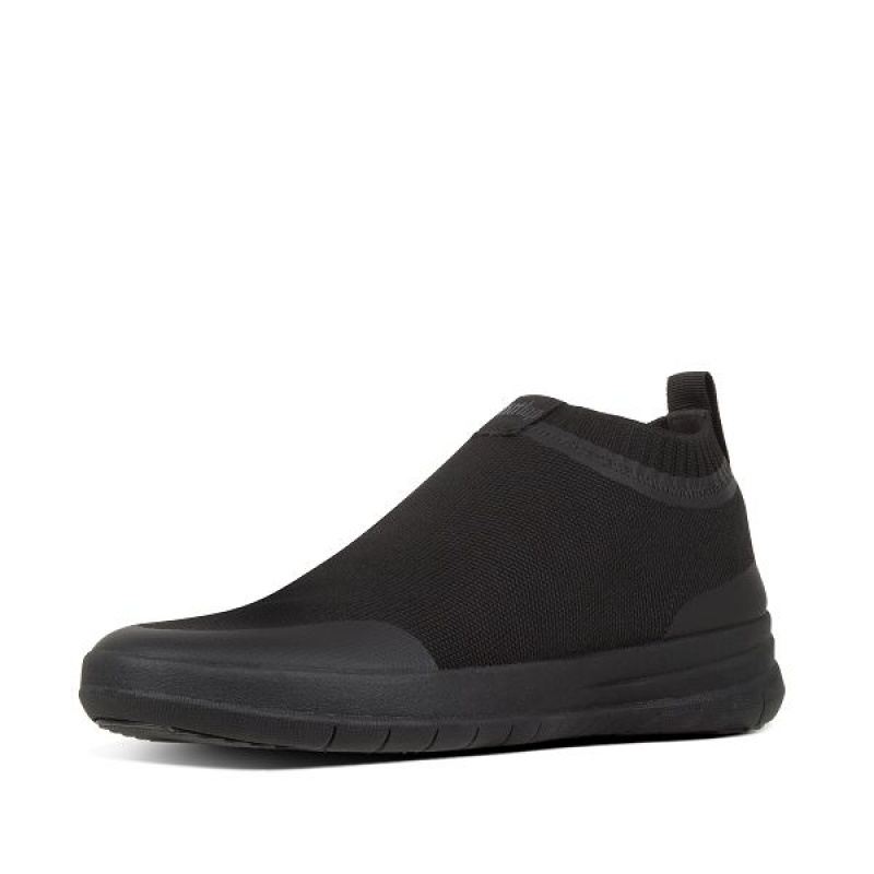 FitFlop Uberknit Slip On Men's Sneakers Black | 213KGJOAN