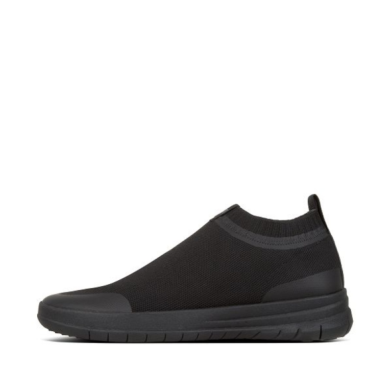 FitFlop Uberknit Slip On Men\'s Sneakers Black | 213KGJOAN