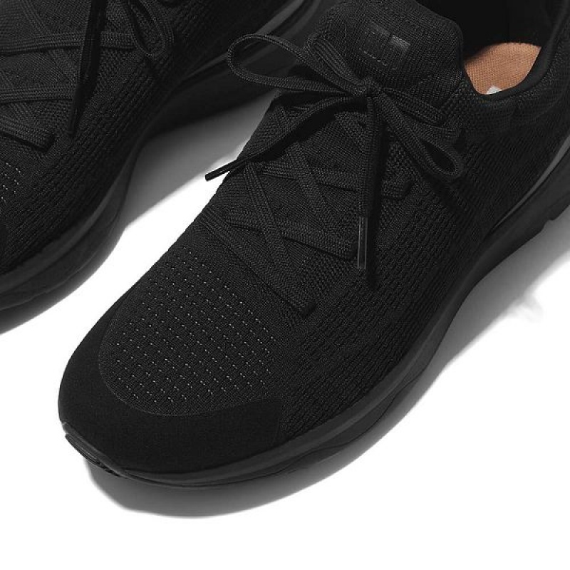 FitFlop Vitamin Ffx Knit Sports Men's Sneakers Black | 742DKGJUS