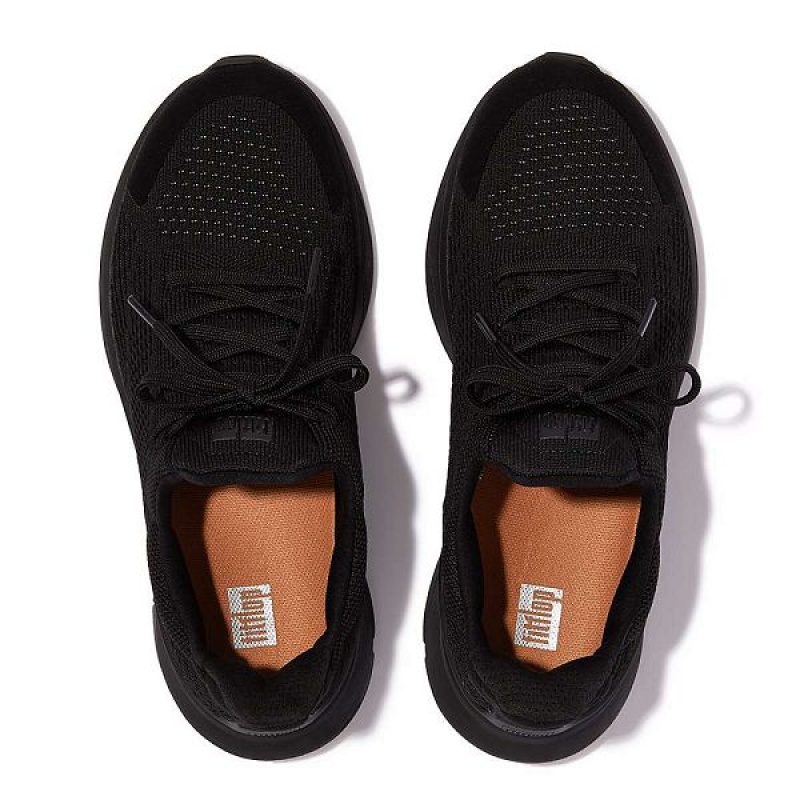 FitFlop Vitamin Ffx Knit Sports Women's Sneakers Black | 157AKEVFQ