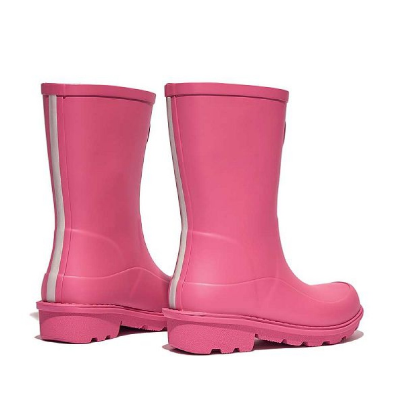 FitFlop Wonderwelly Junior Ergonomic Wellington Kids' Rain Boots Pink | 856BVWGOI