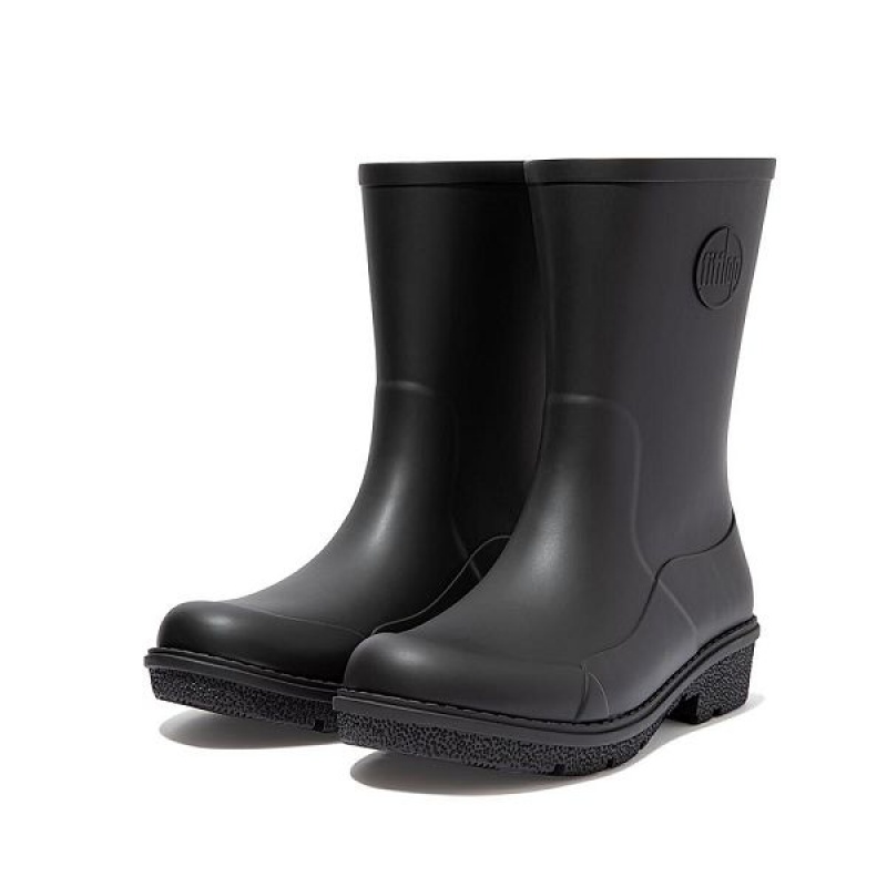 FitFlop Wonderwelly Short Women's Rain Boots Black | 419WJDOPX