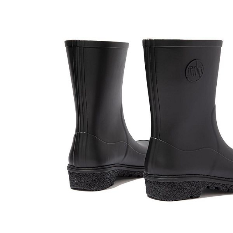 FitFlop Wonderwelly Short Women's Rain Boots Black | 419WJDOPX