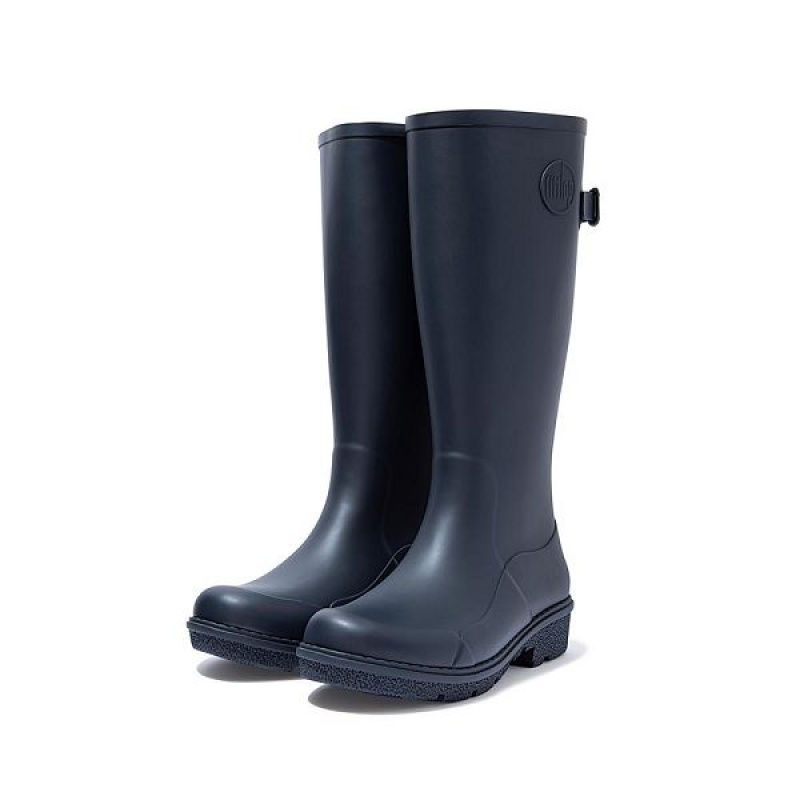 FitFlop Wonderwelly Tall Women's Rain Boots Navy | 317ONEIGU