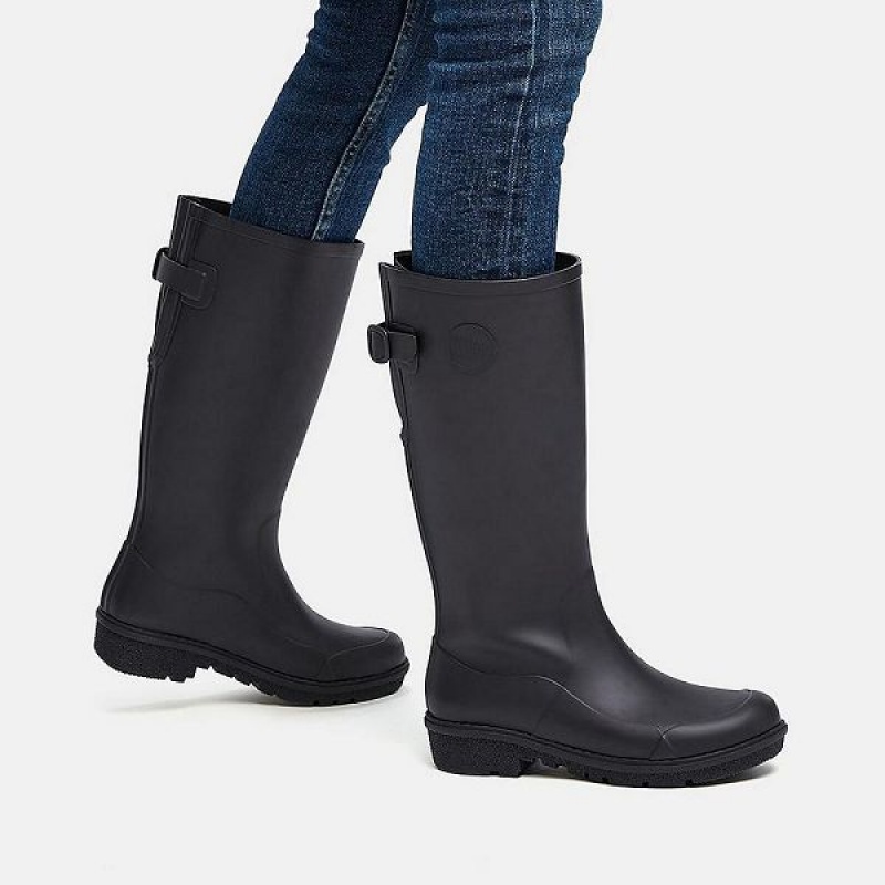 FitFlop Wonderwelly Tall Women's Rain Boots Black | 038OJXVCP