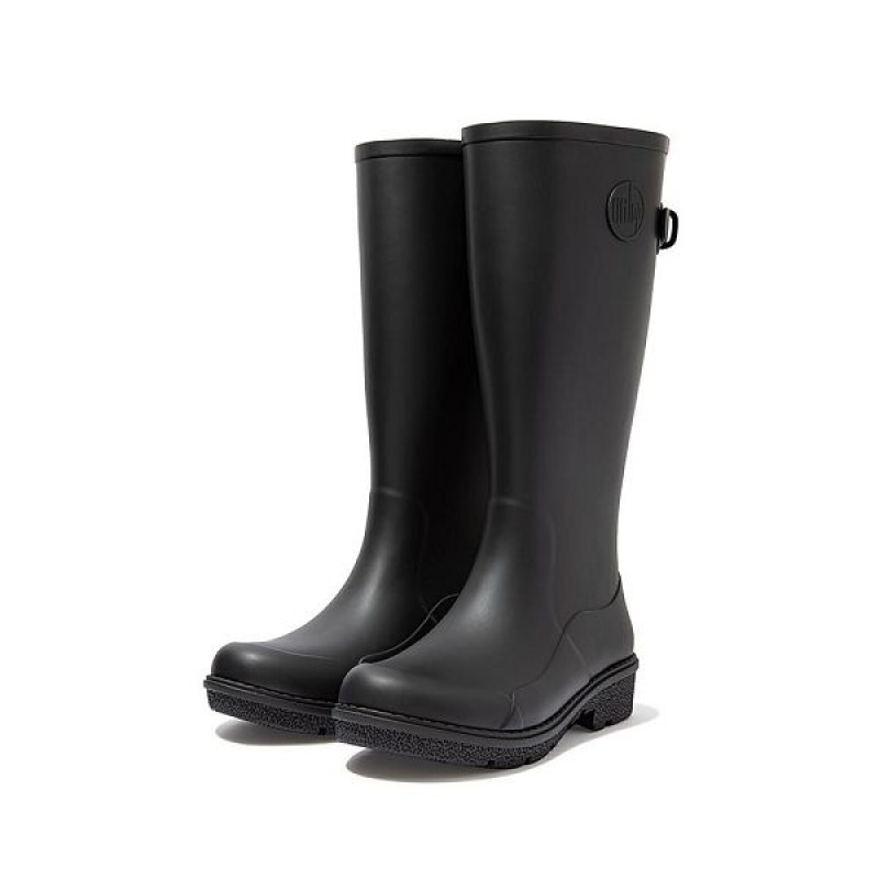 FitFlop Wonderwelly Tall Women's Rain Boots Black | 038OJXVCP