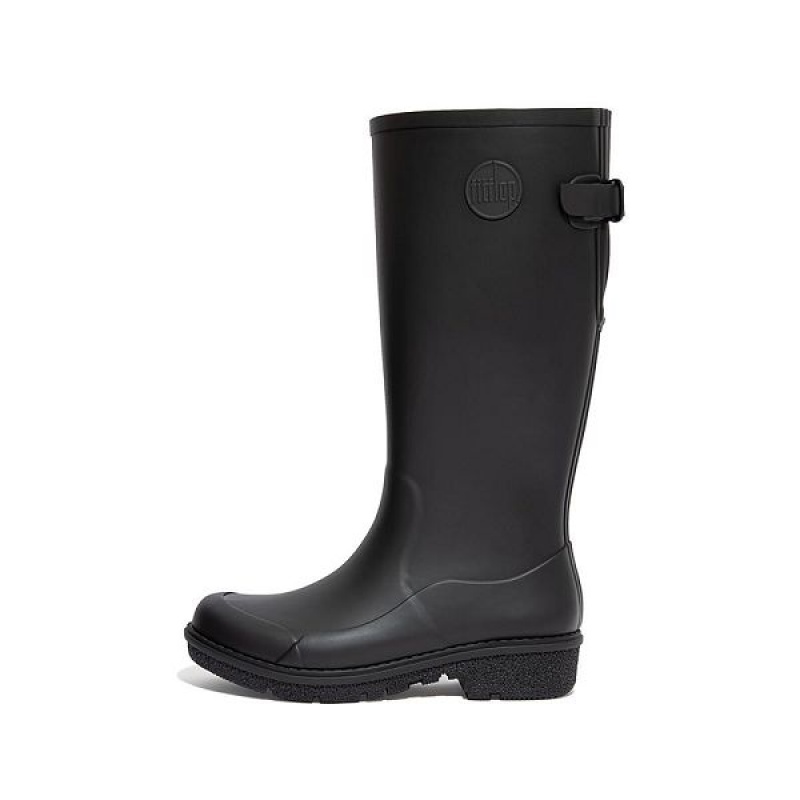 FitFlop Wonderwelly Tall Women\'s Rain Boots Black | 038OJXVCP