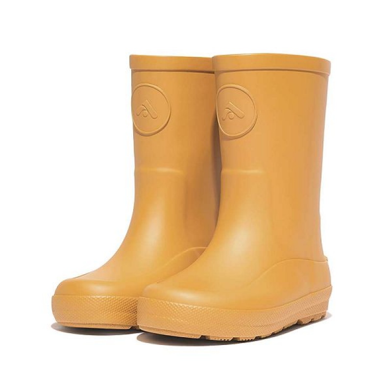 FitFlop Wonderwelly Toddler Ergonomic Kids' Rain Boots Yellow | 681JMOLEC